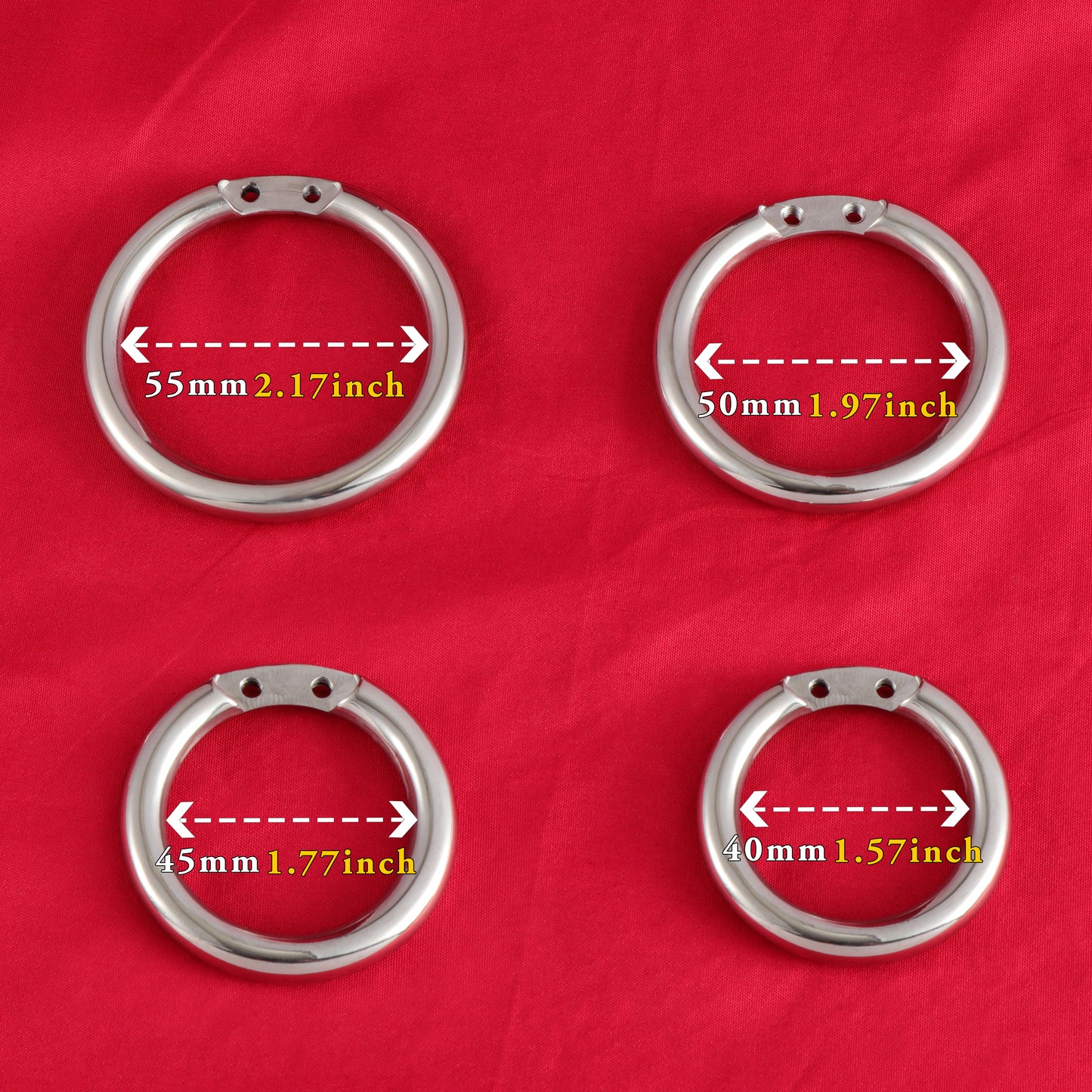 Base Rings for FRRK Chastity Cage That Fit Double Screw Lock Only, K07 - FRRK
