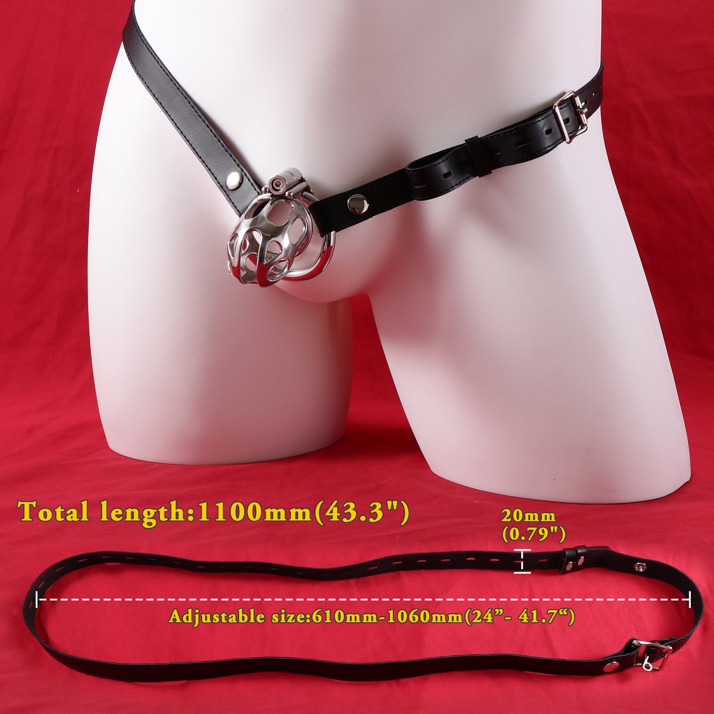 Split-Front Open Chastity Cage Allen Wrench Lock, F3155 - FRRK