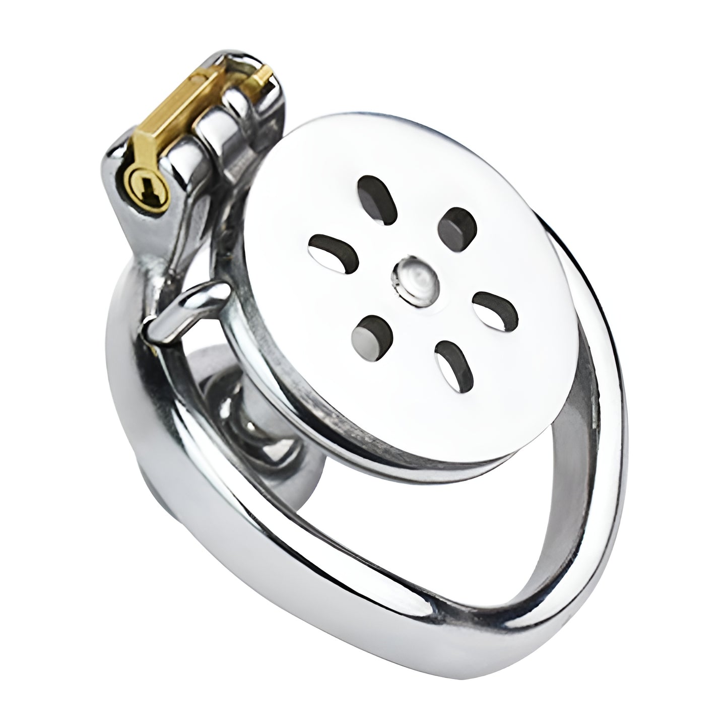 Flat Chastity Cage with Solid Metal Negative Long Bar Ball, F3194 - FRRK