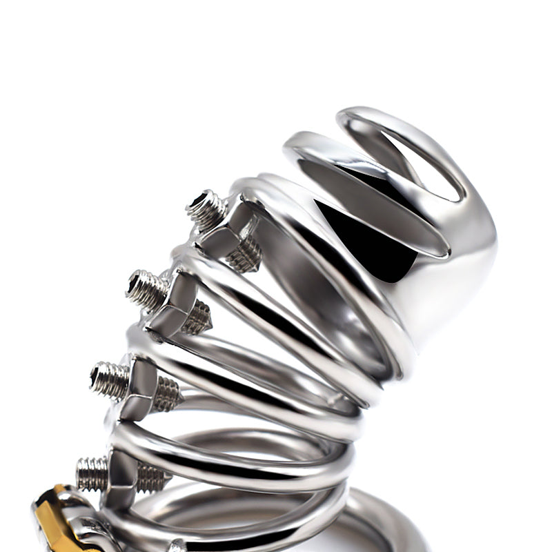 Male Chastity Cage with Screw Spiked, F3050 - FRRK