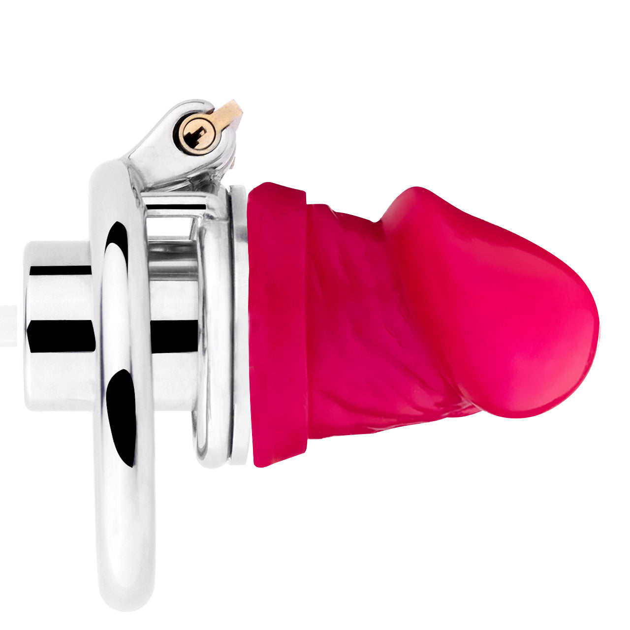 Inverted Single Cylinder Chastity Cage With Dildo & Catheter, F3407 - FRRK
