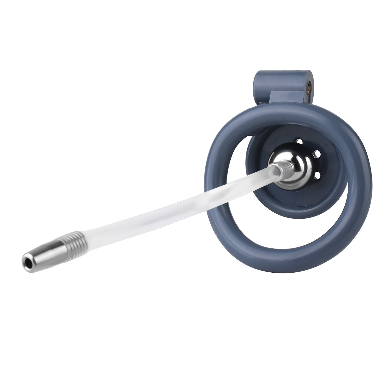 3D Printed Flat Chastity Cage with Inverted Steel Ball Catheter