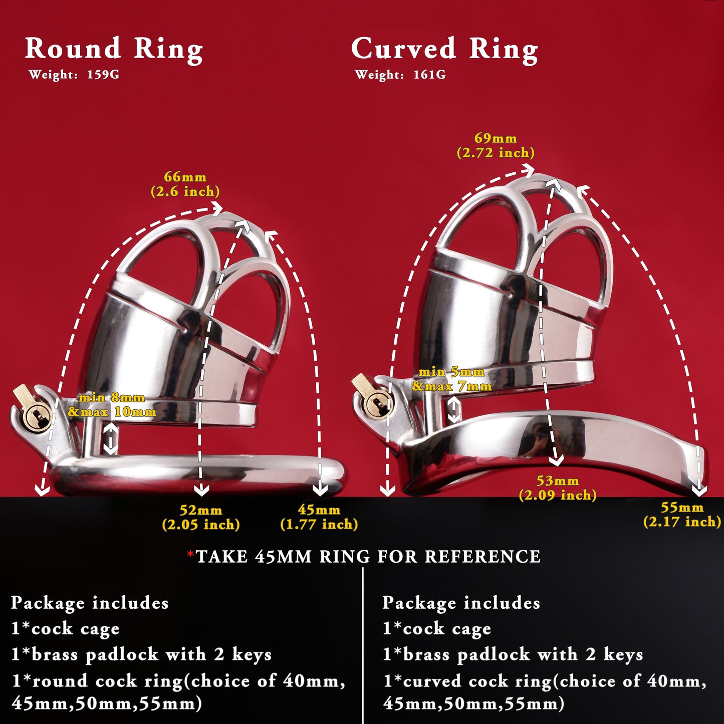 Male Chastity Cage, F3021