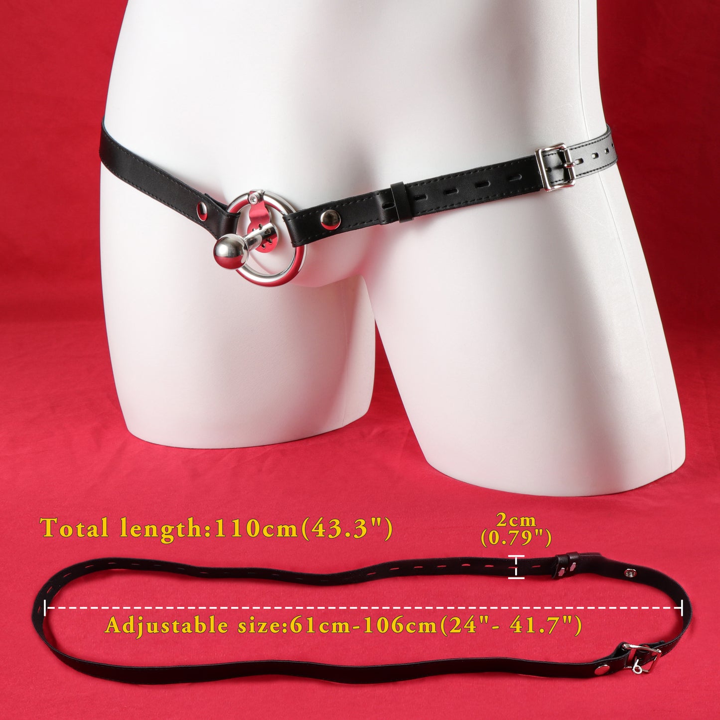 Negative Ball Flat Chastity Cage with Long Bar, F3111 - FRRK