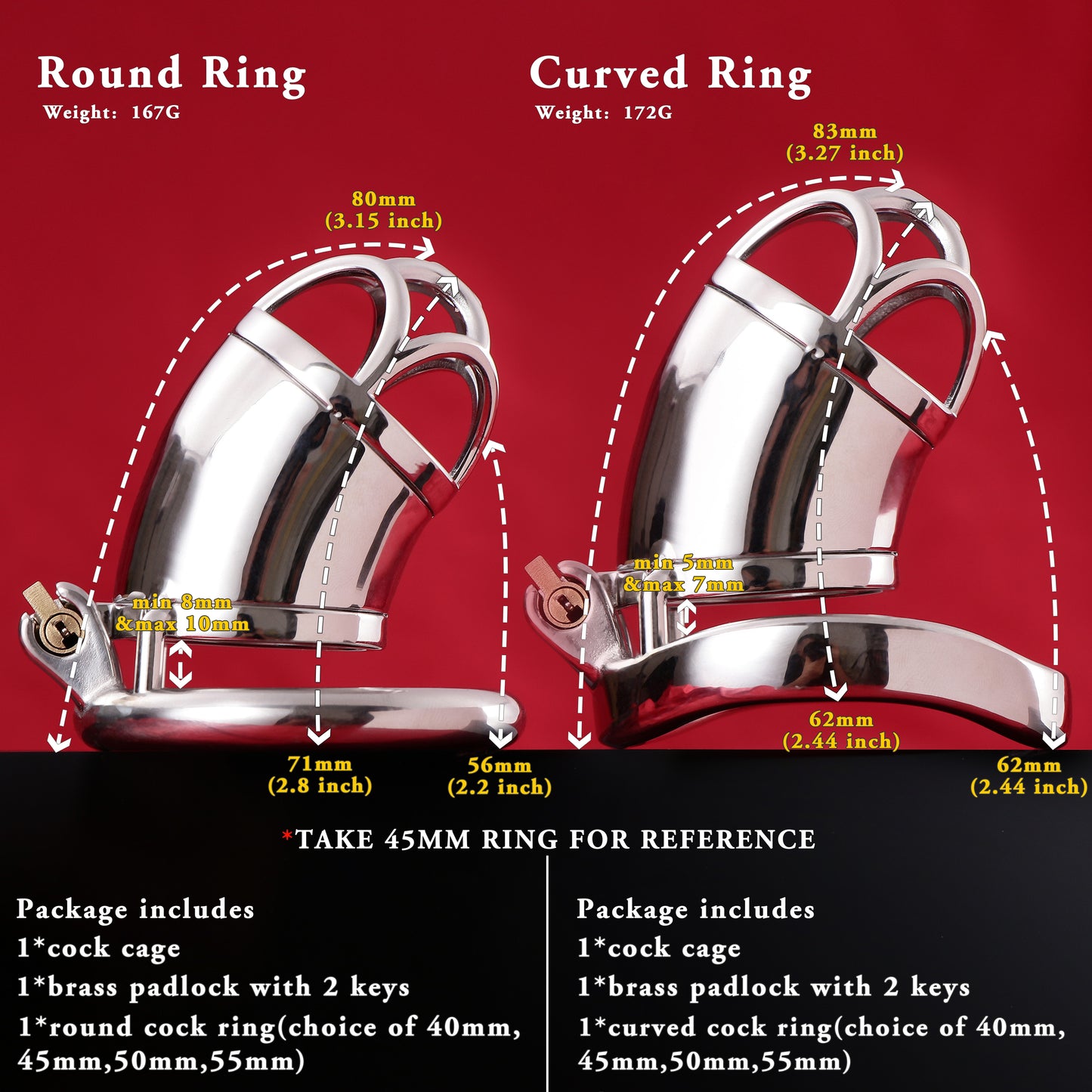 Male Chastity Cage, F3022 - FRRK