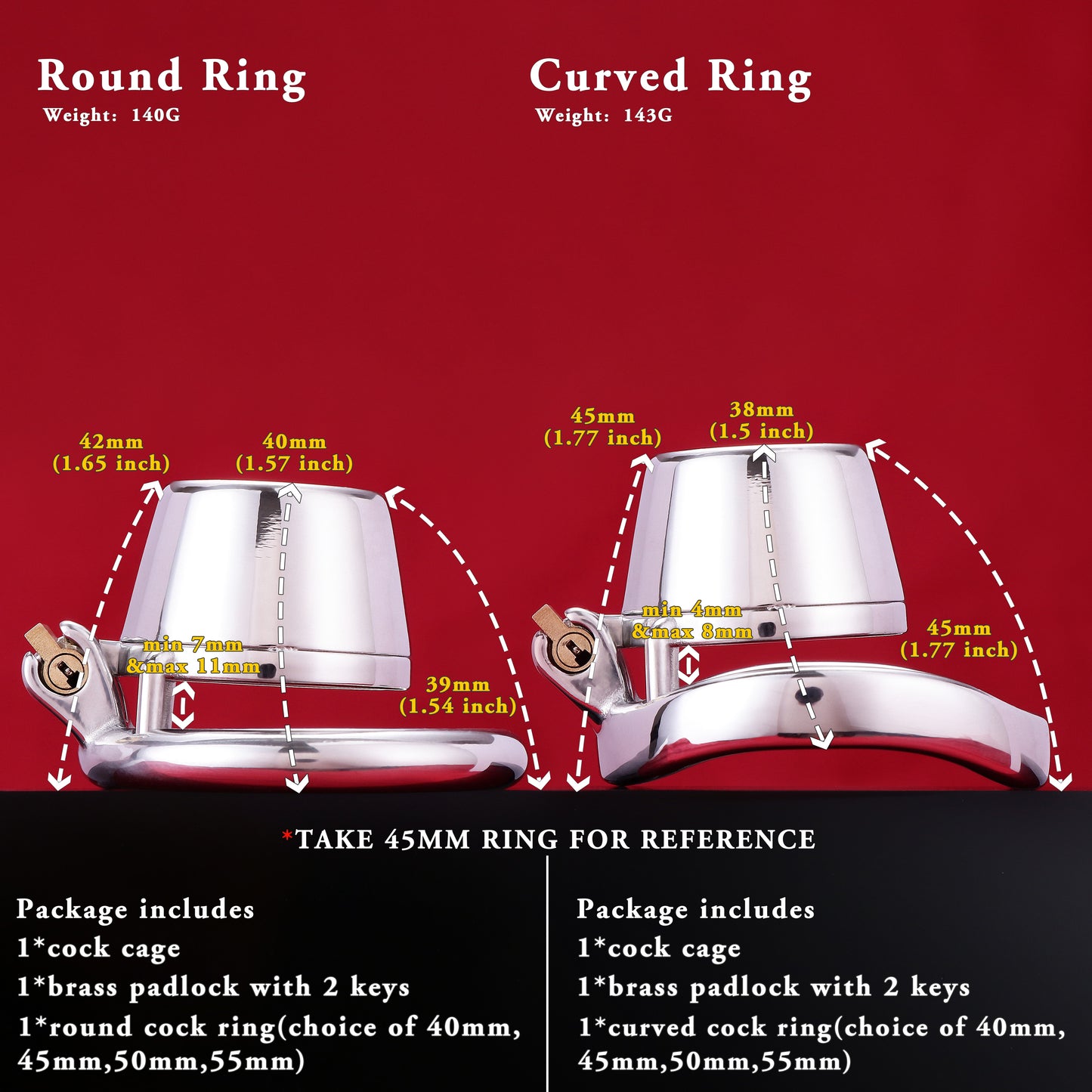 Male Lid Shower Belt Full Close Chastity Cage, F3080 - FRRK