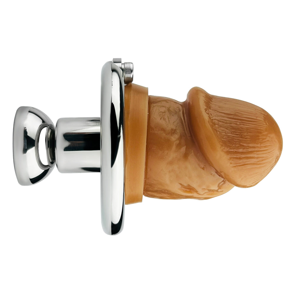 Flat Inverted Chastity Cage With Dildo, F3404 - FRRK