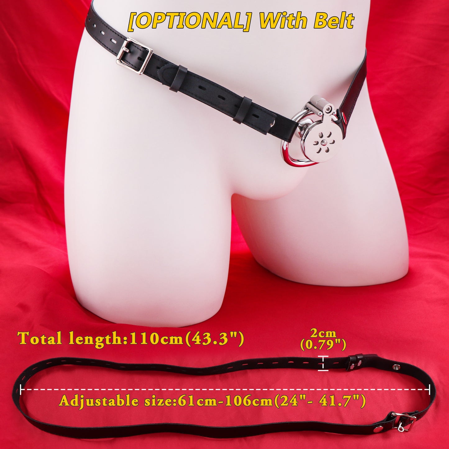 Flat Chastity Cage with Solid Metal Negative Long Bar Ball, F3191 - FRRK