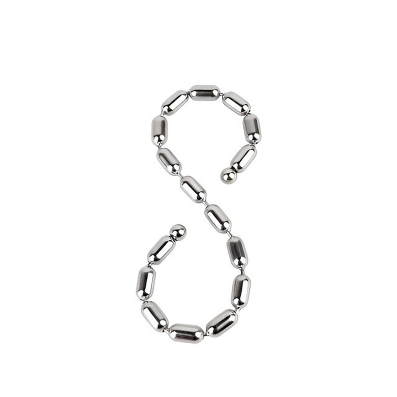 8mm Metal Soft Urethral Sounds Penis Plug with Chain - Capsule shaped | F3208A - FRRK