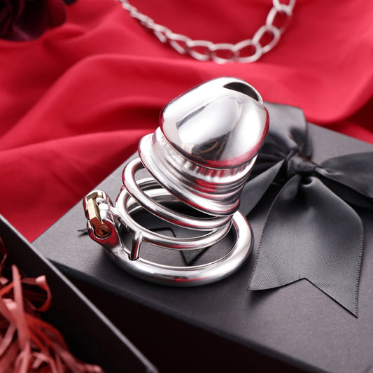 Male Solid Steel Chastity Cage, F3053 - FRRK