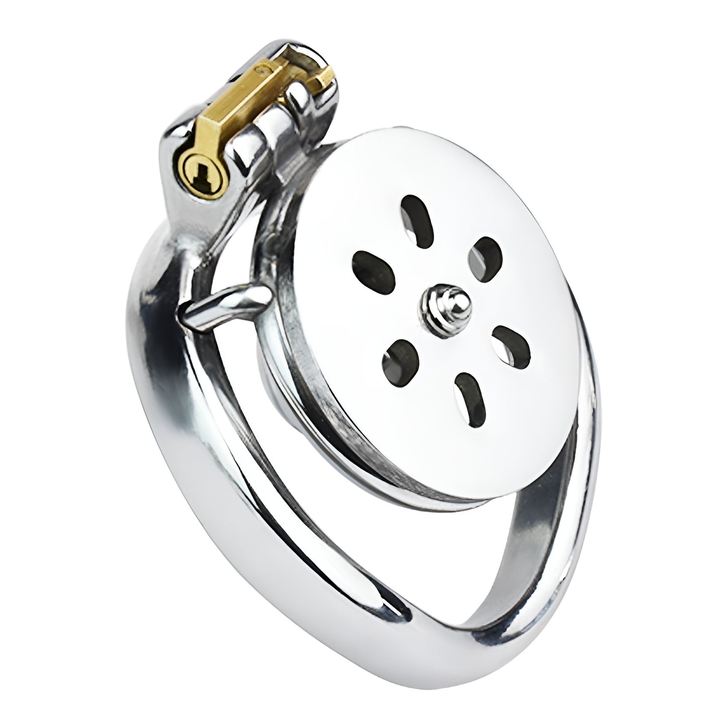 Flat Chastity Cage with Solid Metal Negative Ball, F3193 - FRRK