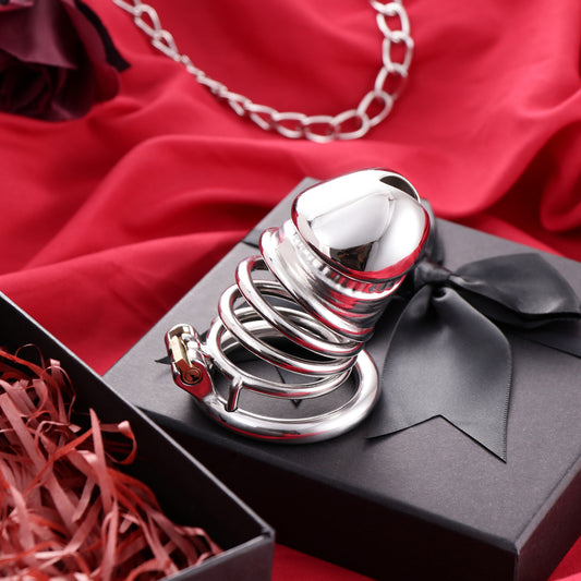Male Solid Steel Chastity Cage, F3054 - FRRK