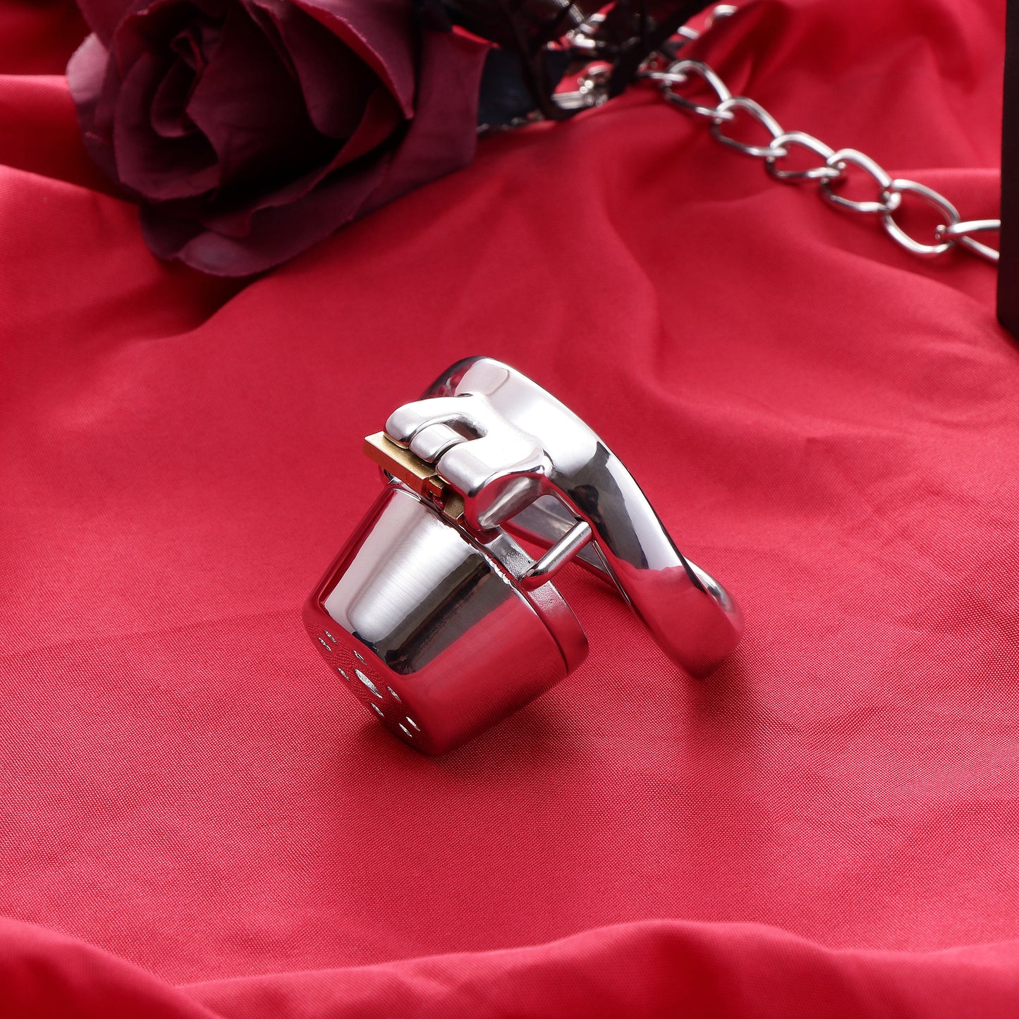 Male Lid Shower Belt Full Close Chastity Cage, F3080 - FRRK