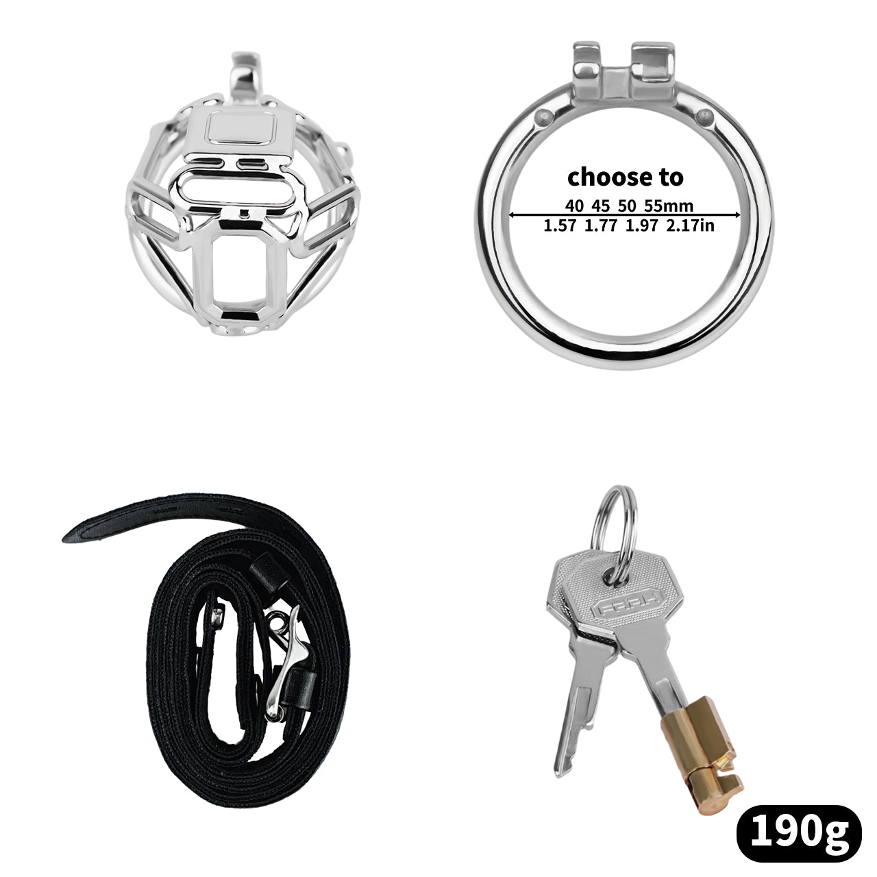 Topology Square Chastity Cage - Medium Size | F318A