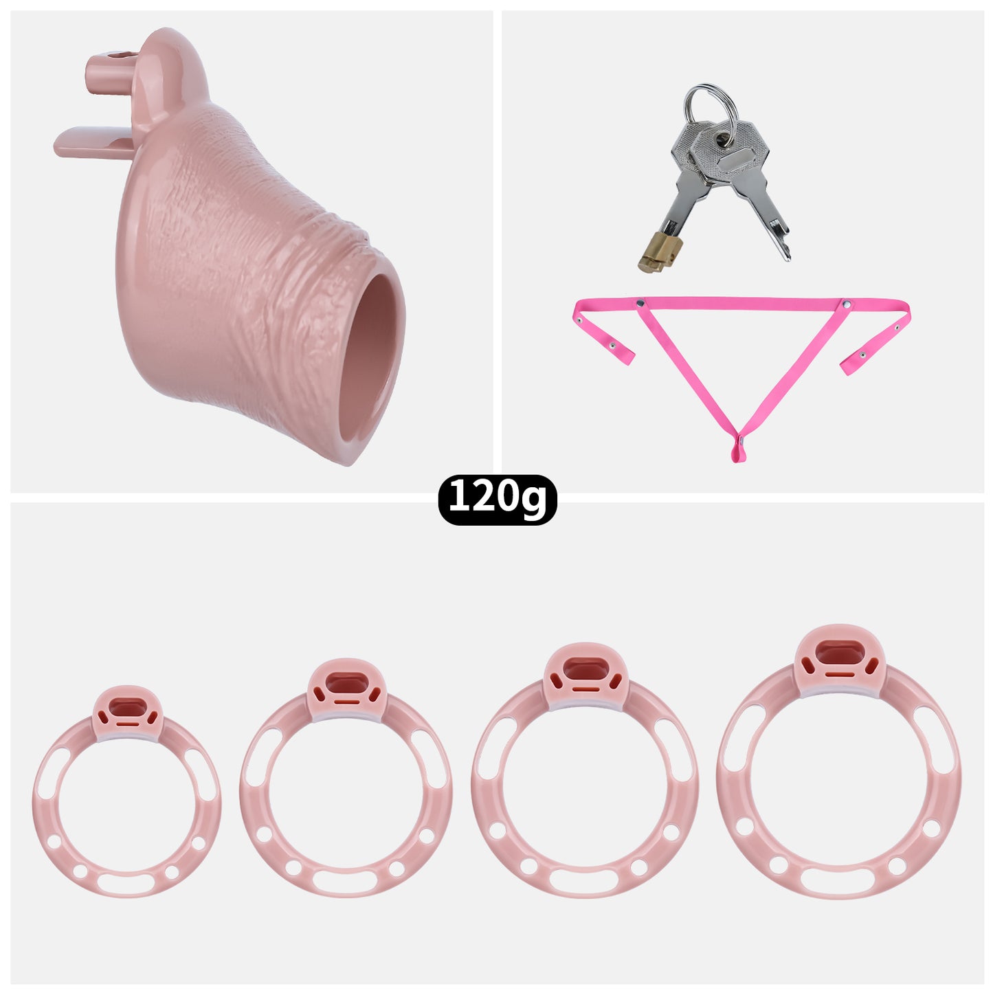 ABS Resin Realistic Penis Cage – Open Head Type