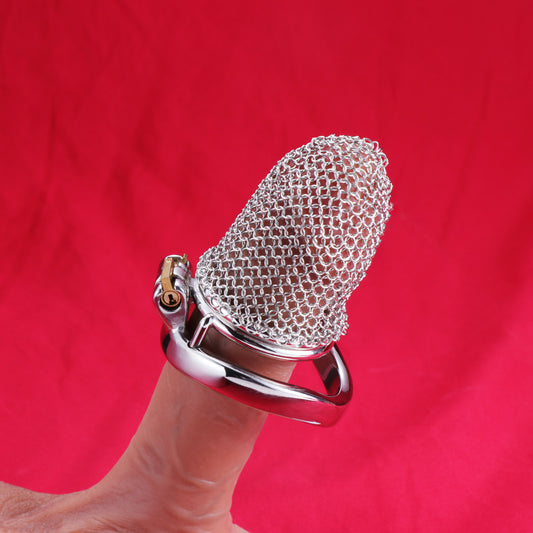 Small Metal Mesh Chastity Cage, F3197 - FRRK