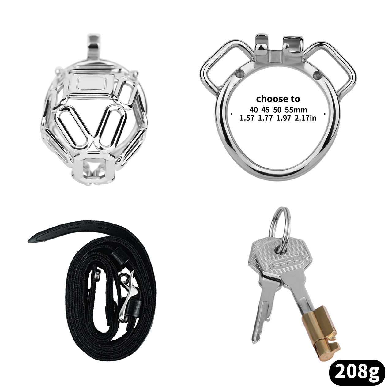 Topology Square Chastity Cage - Large Size | F318A