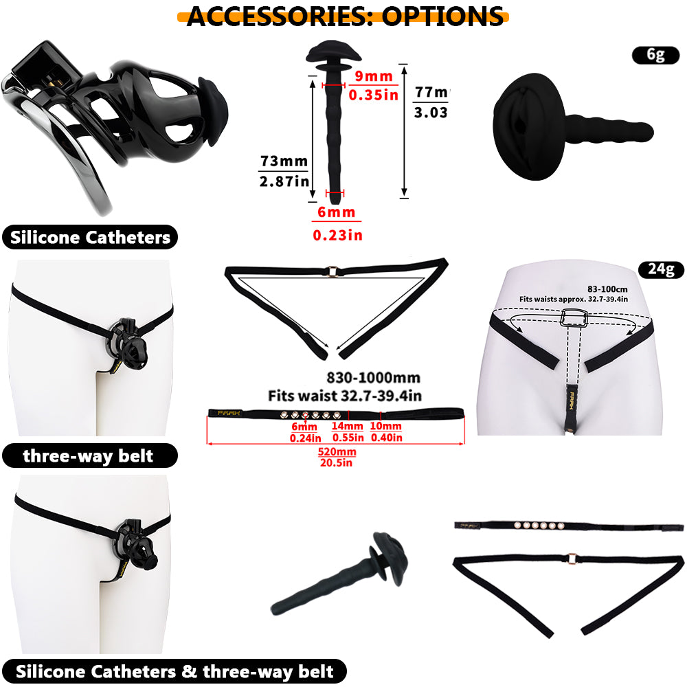 ABS & Aluminum Alloy Chastity Cage - Medium Size