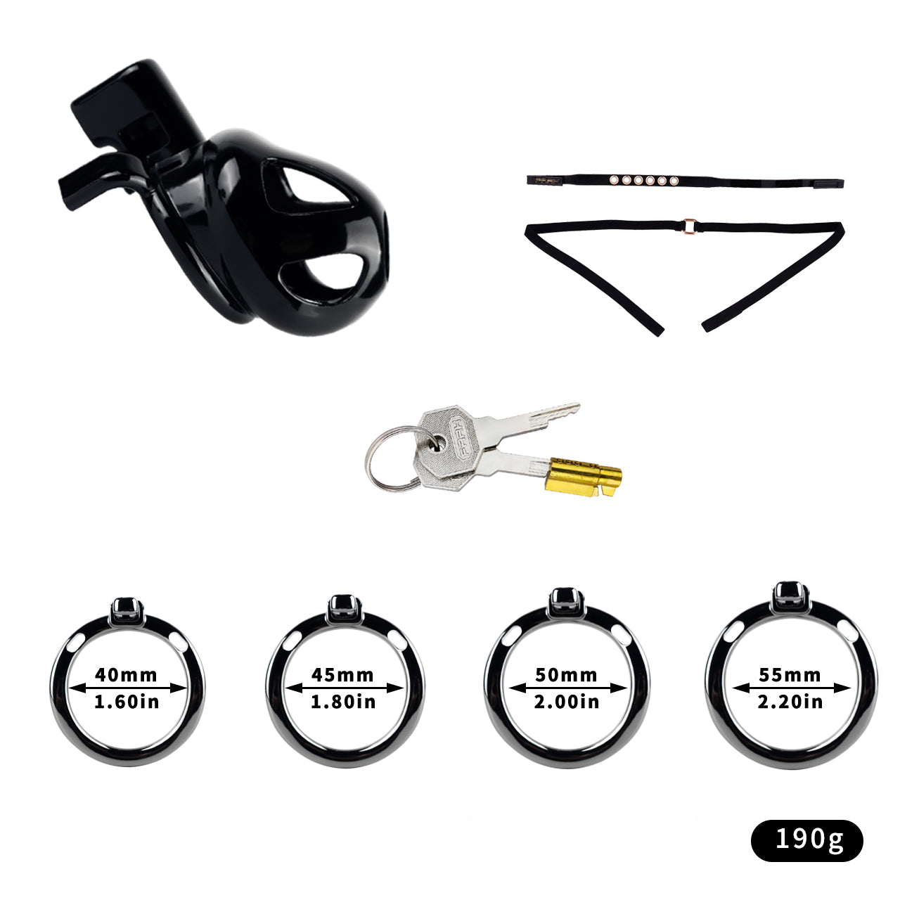 ABS & Aluminum Alloy Chastity Cage - Small Size | F298S