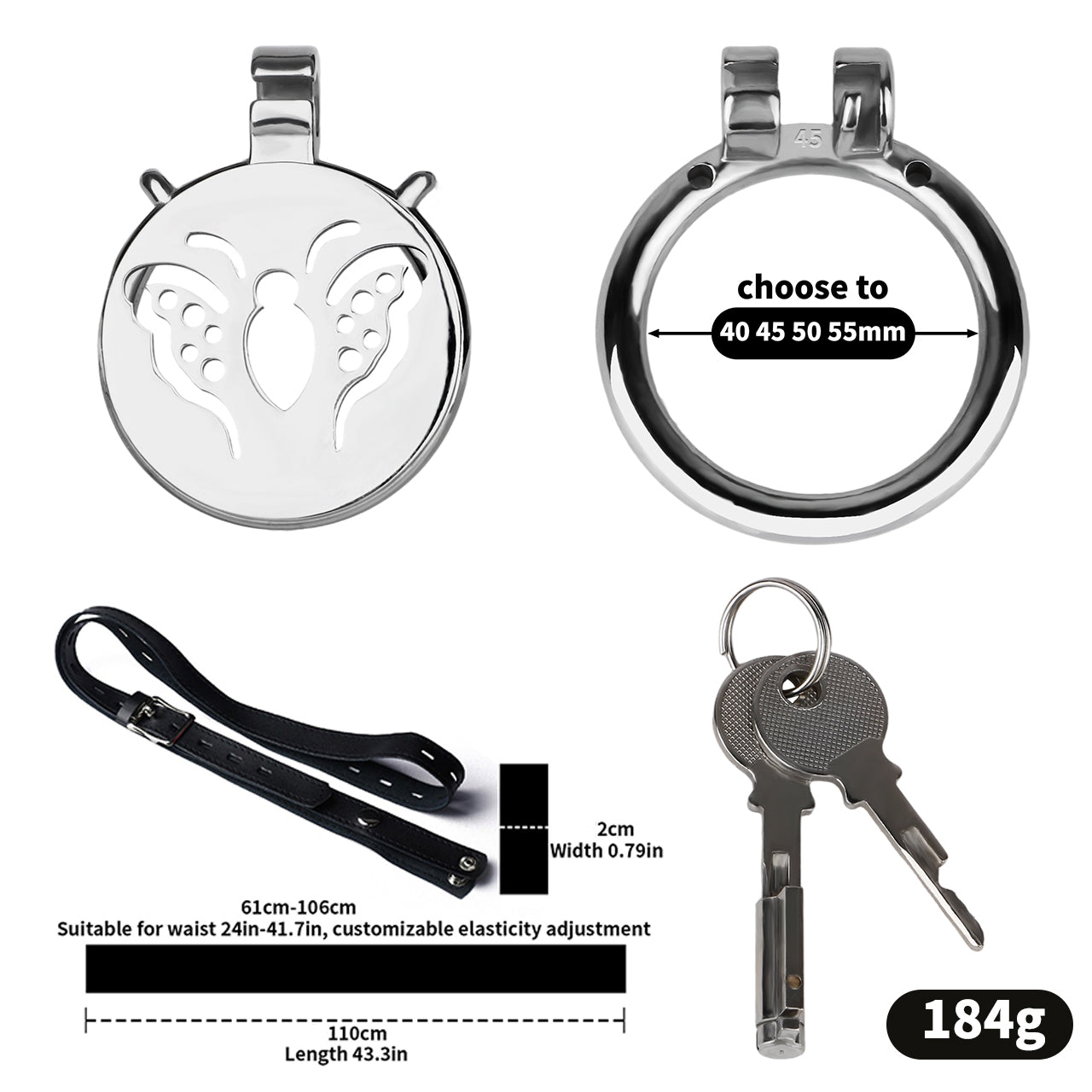 Butterfly Flat Chastity Cage
