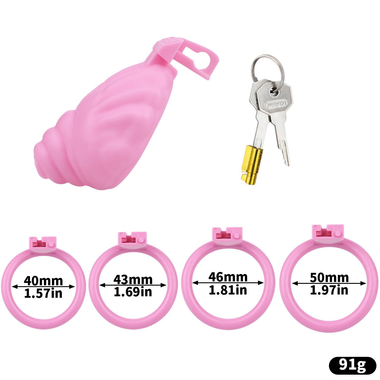 Conch 1.5 Inch Chastity Cage | F274