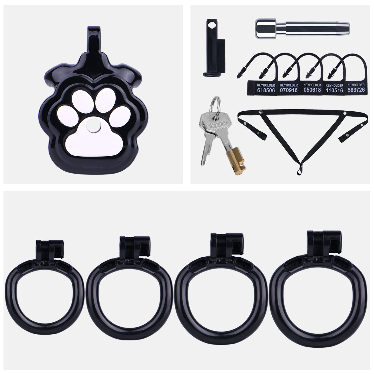Kawaii Cat Paw Flat Chastity Cage