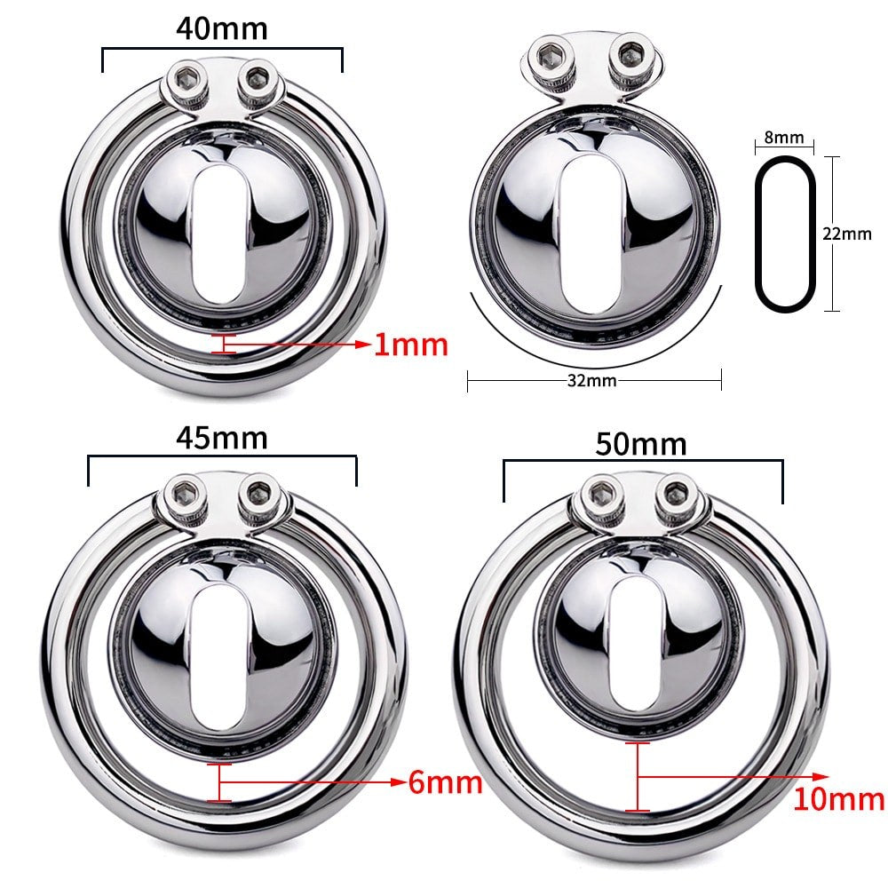 Hemisphere Male Chastity Cage with Urination Hole - Keyless Lock Versions | F3169