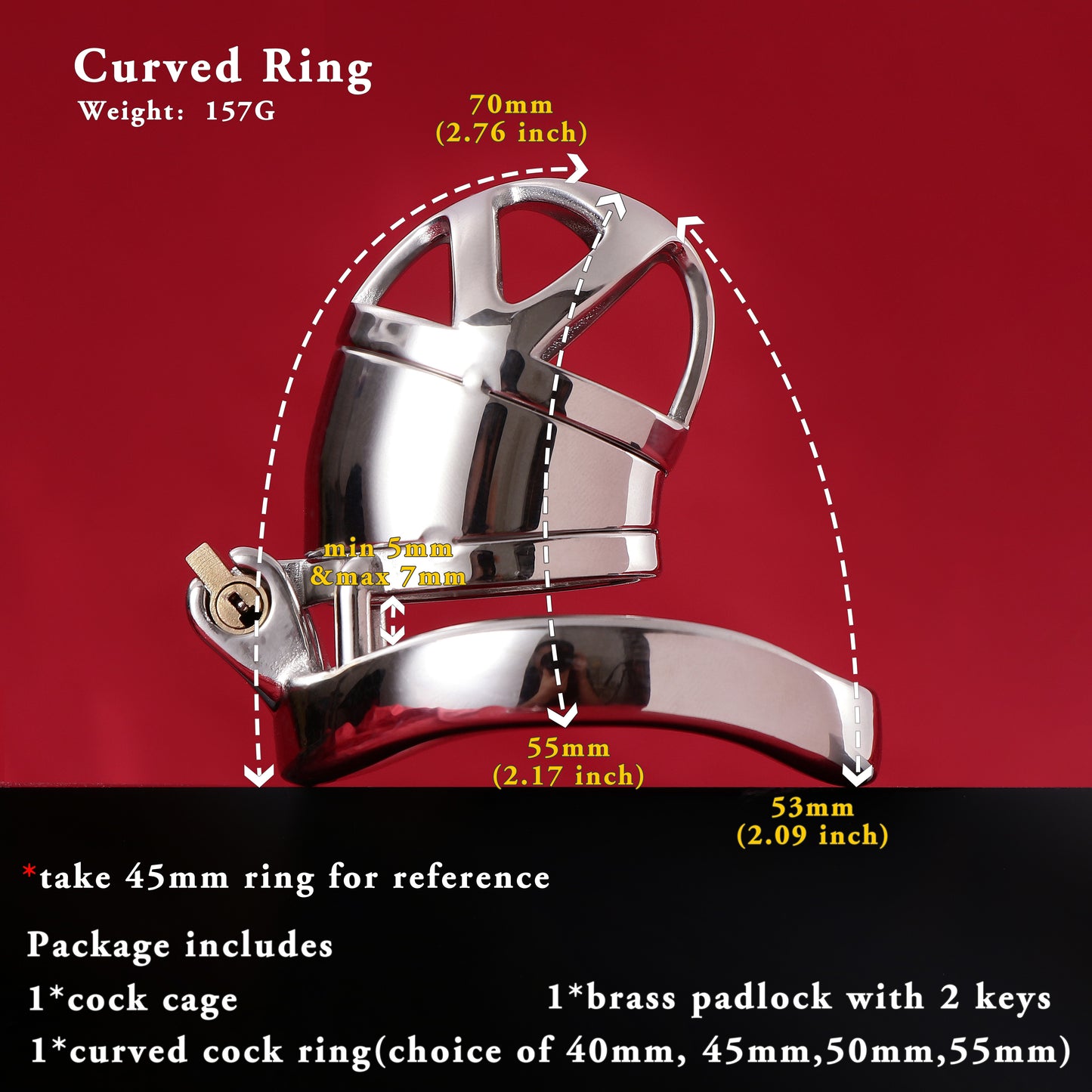 Male Chastity Cage, F3019