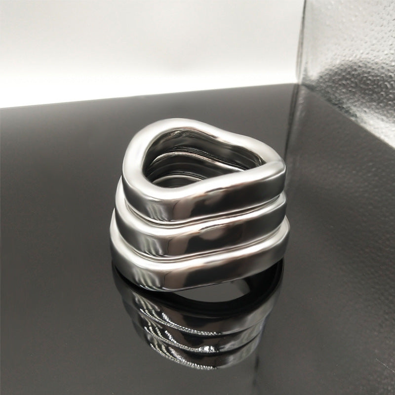 Stainless Steel Curved Cock Ring, F3038 - FRRK