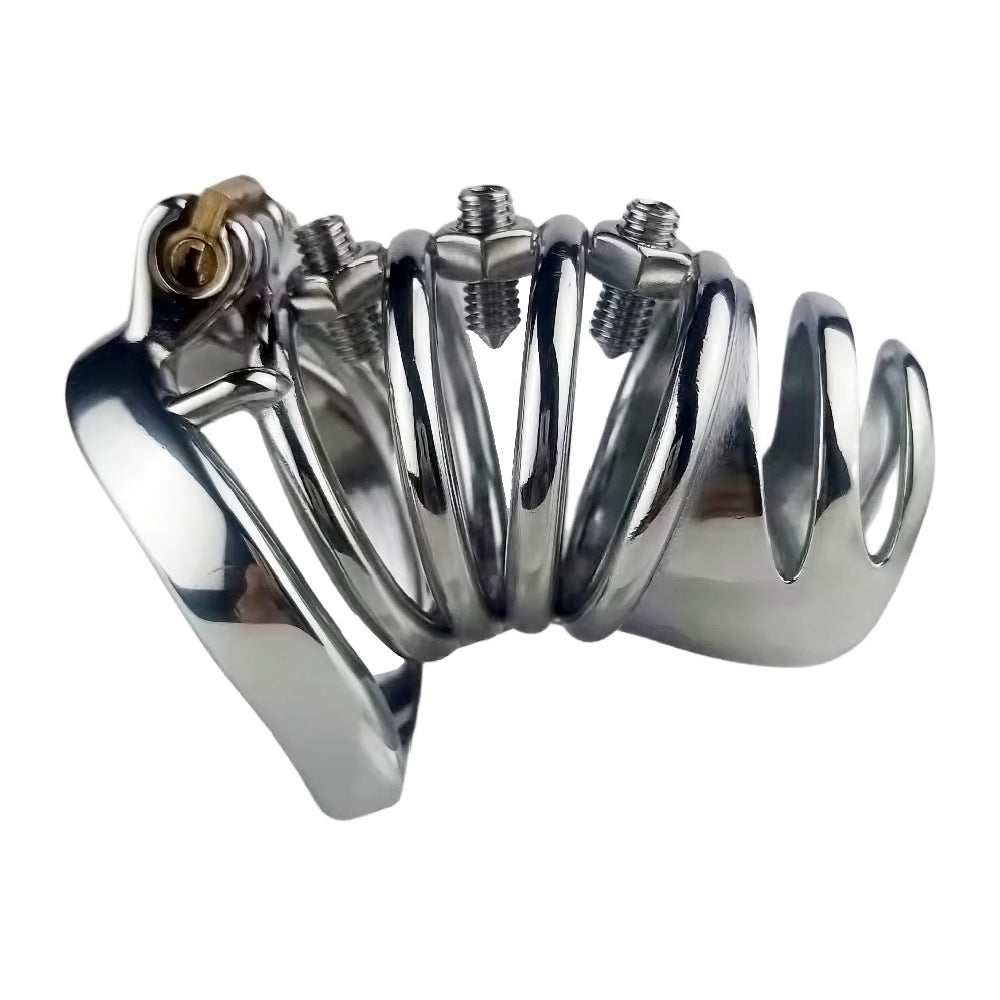 Split-Front Open Spiked Chastity Cage, F3103 - FRRK
