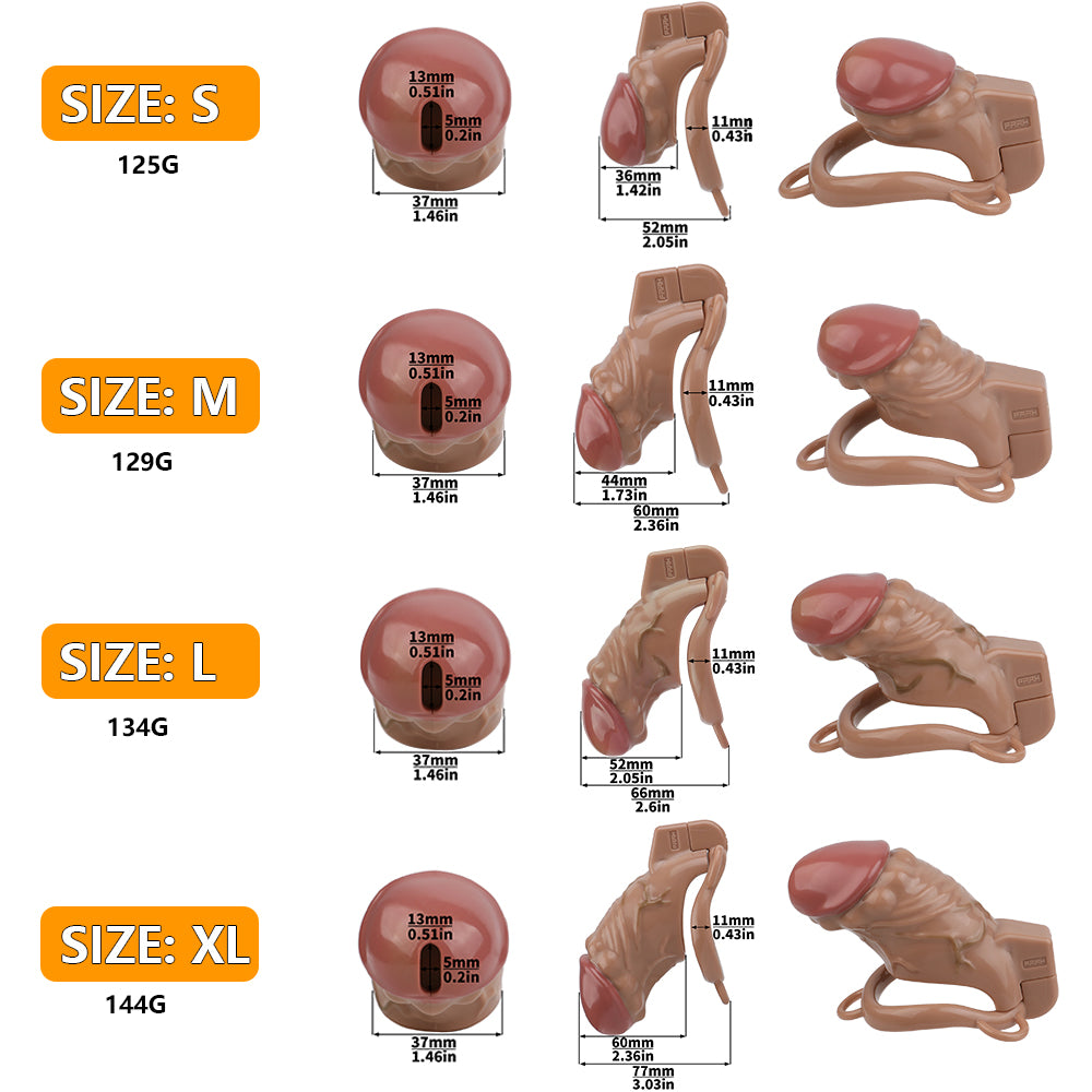 Realistic Penis Shape Male Chastity Cage | F203