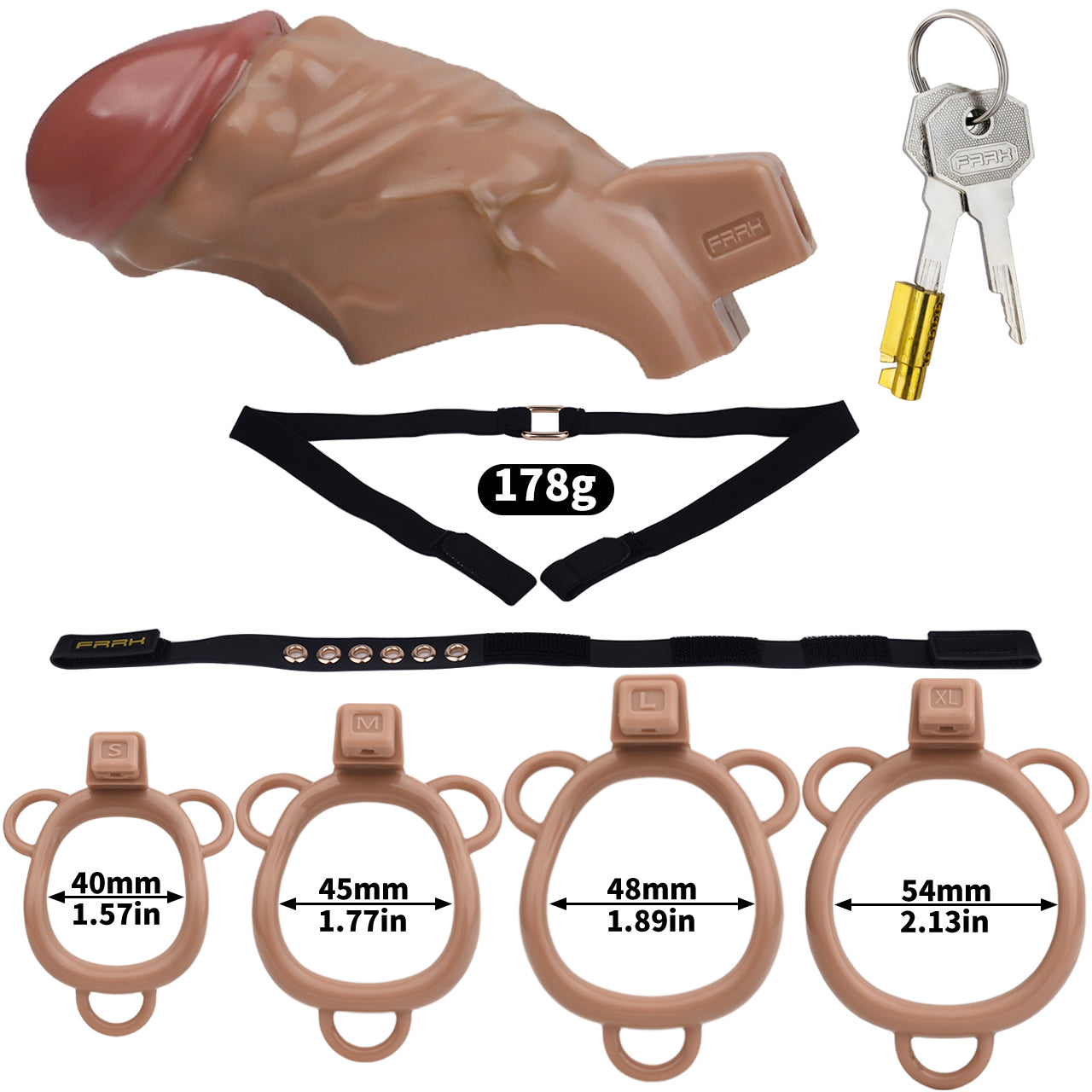 Realistic Penis Shape Male Chastity Cage | F203
