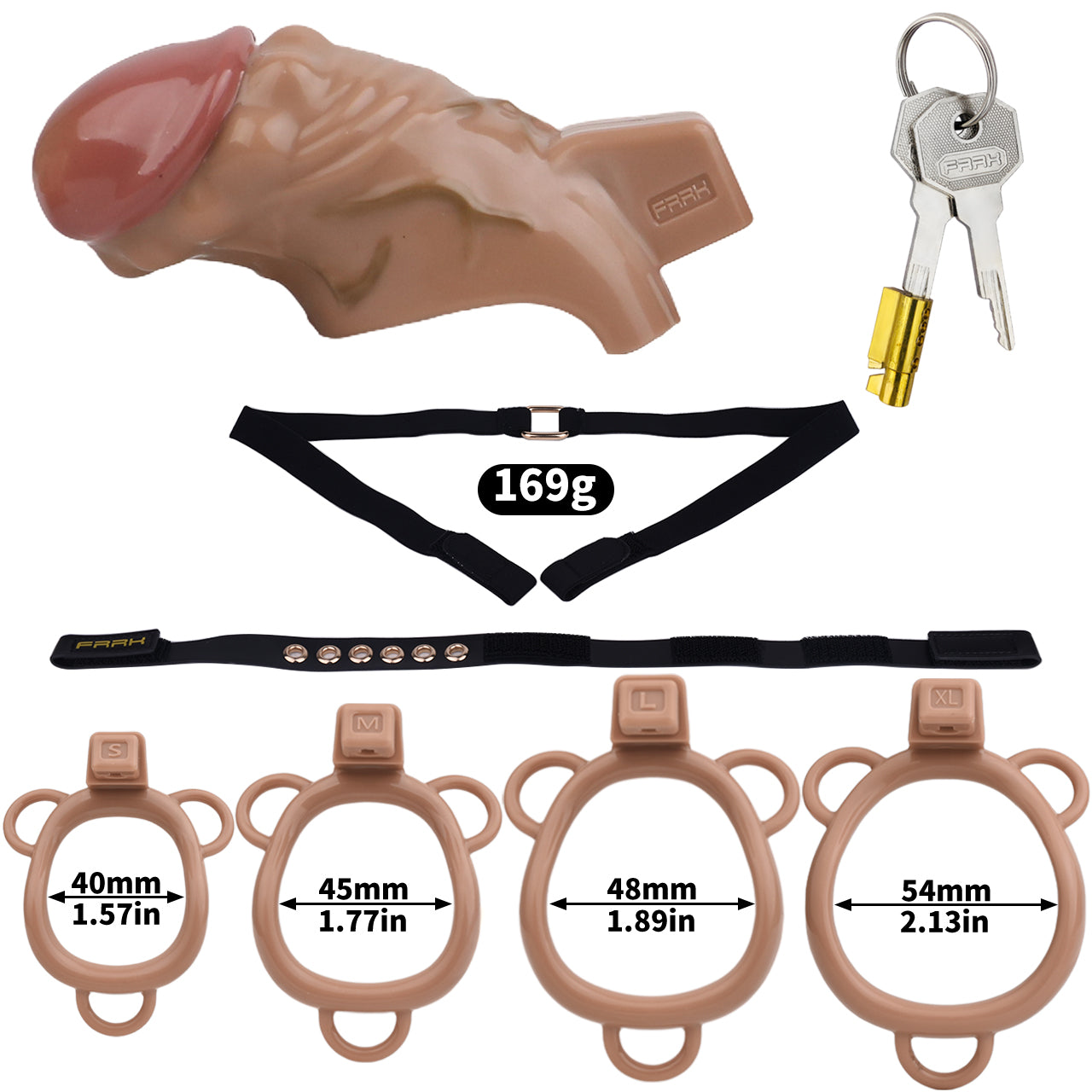 Realistic Penis Shape Male Chastity Cage | F203