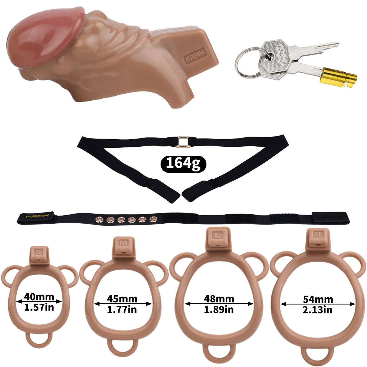 Realistic Penis Shape Male Chastity Cage | F203