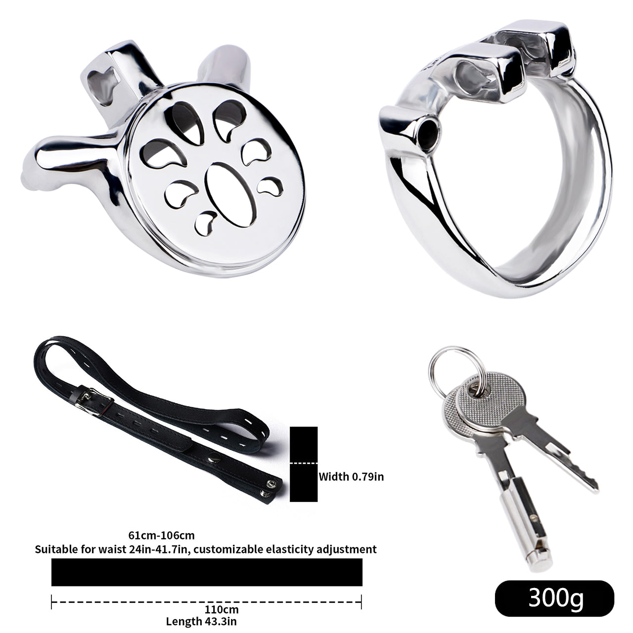 Thickened Flat Heavy Chastity Cage