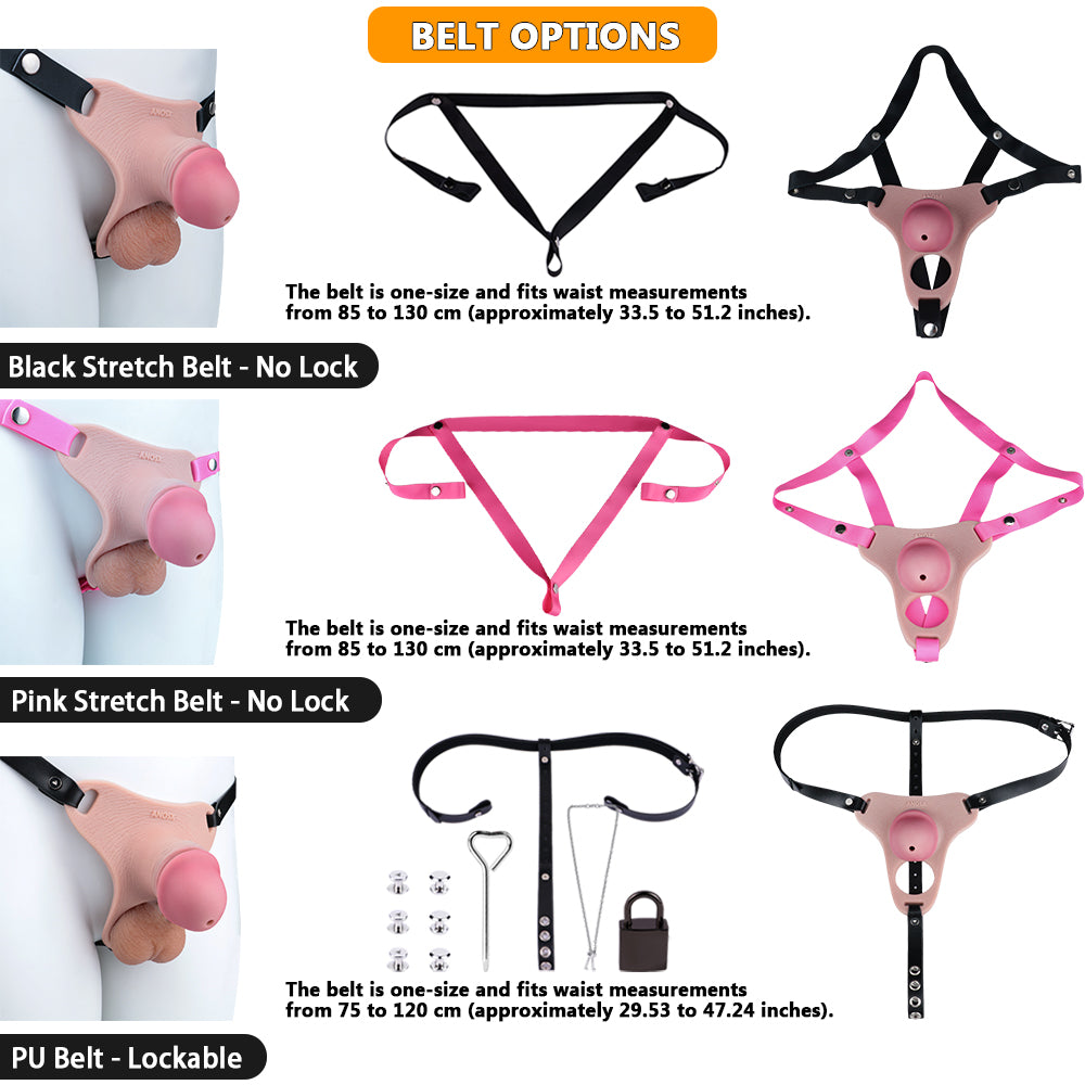 Wearable Penis Male Chastity Pants - Standard Size | AS063