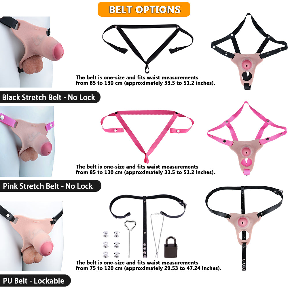 Wearable Penis Male Chastity Pants - Small Size