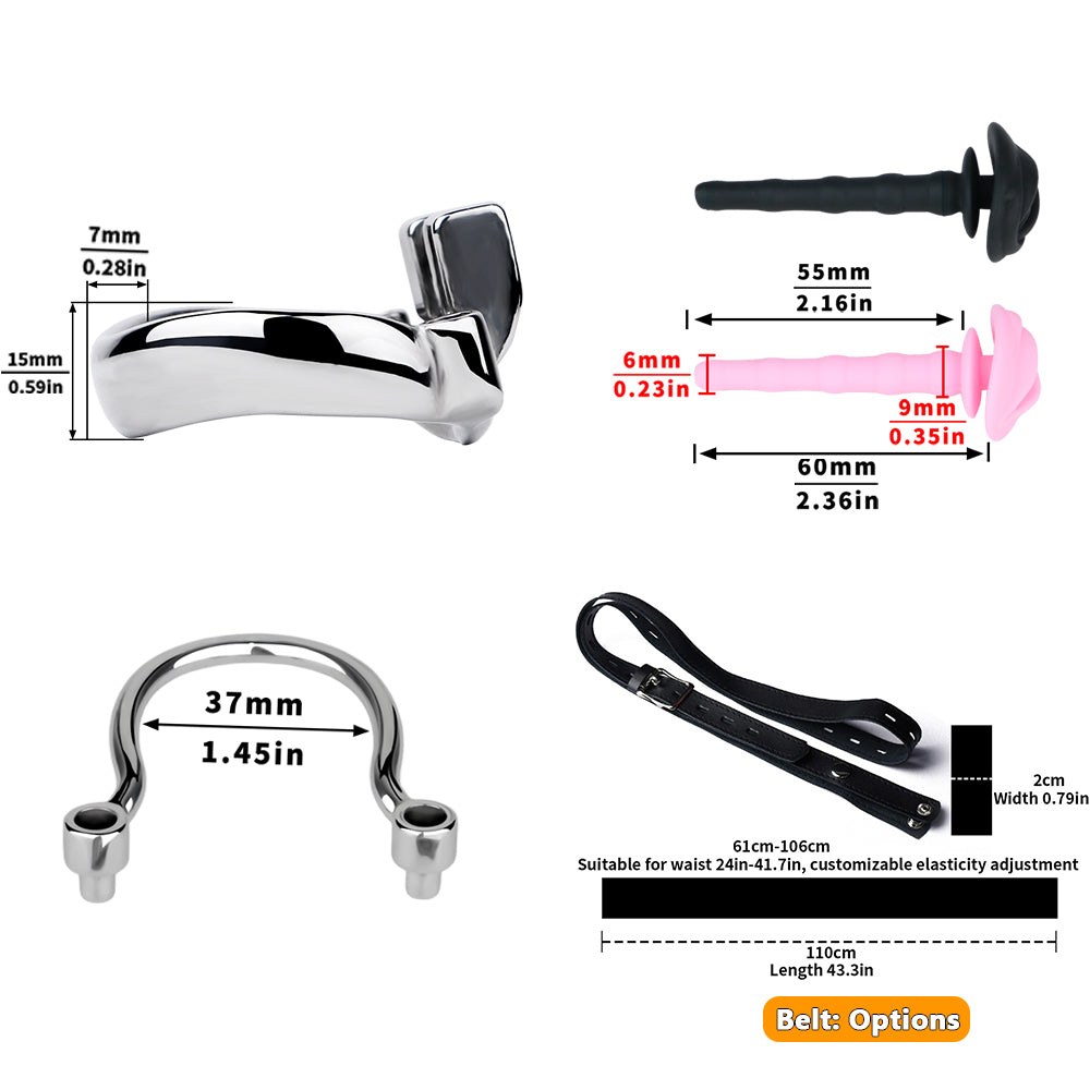 Weighted Chastity Cage Training with Silicone Catheter