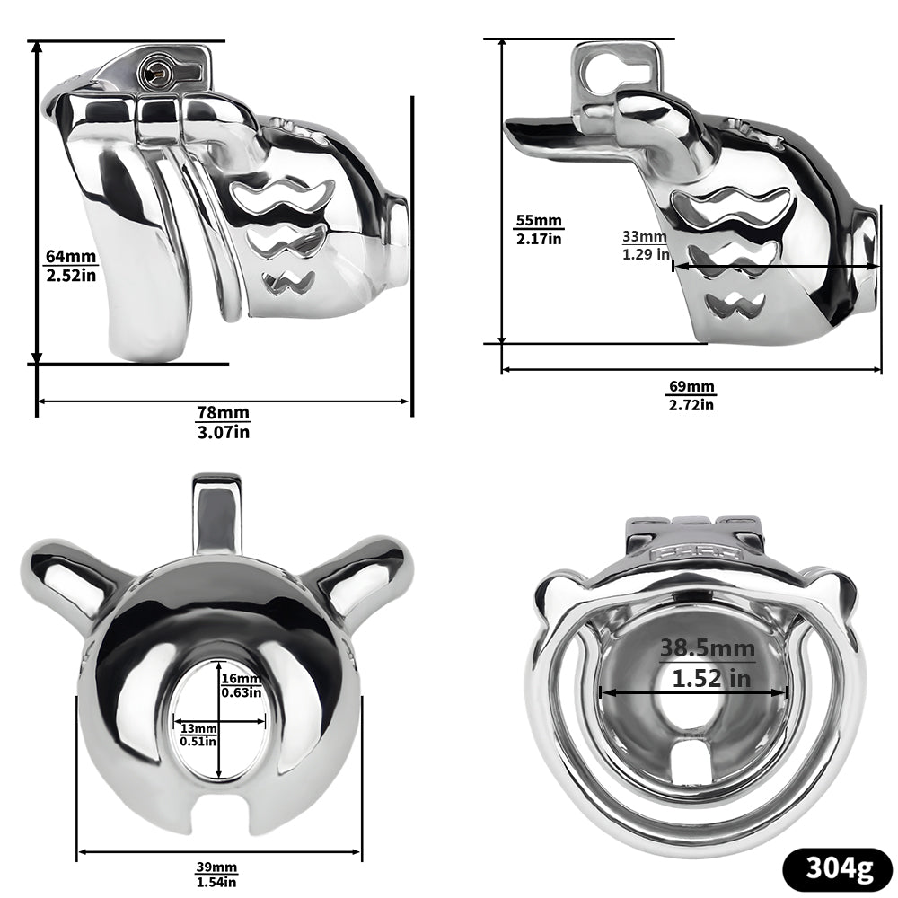 Weighted Chastity Cage Training with Silicone Catheter