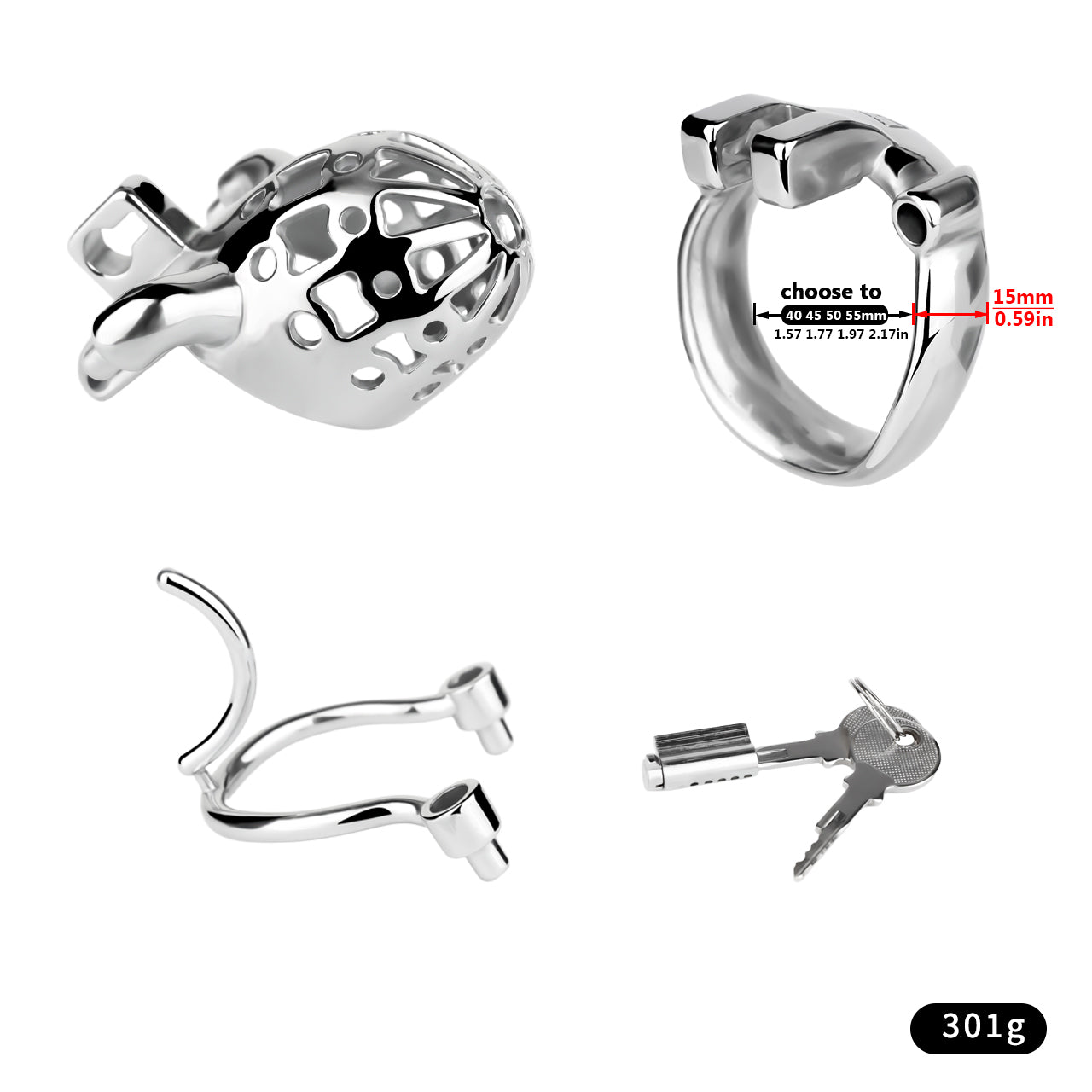 Weighted PA Chastity Cage