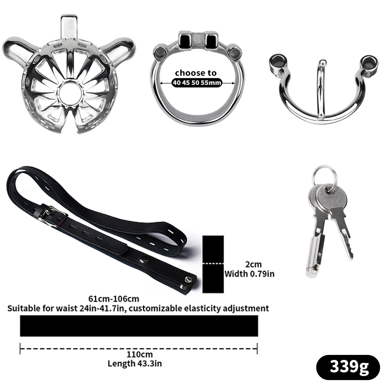 Weighted PA Chastity Cage