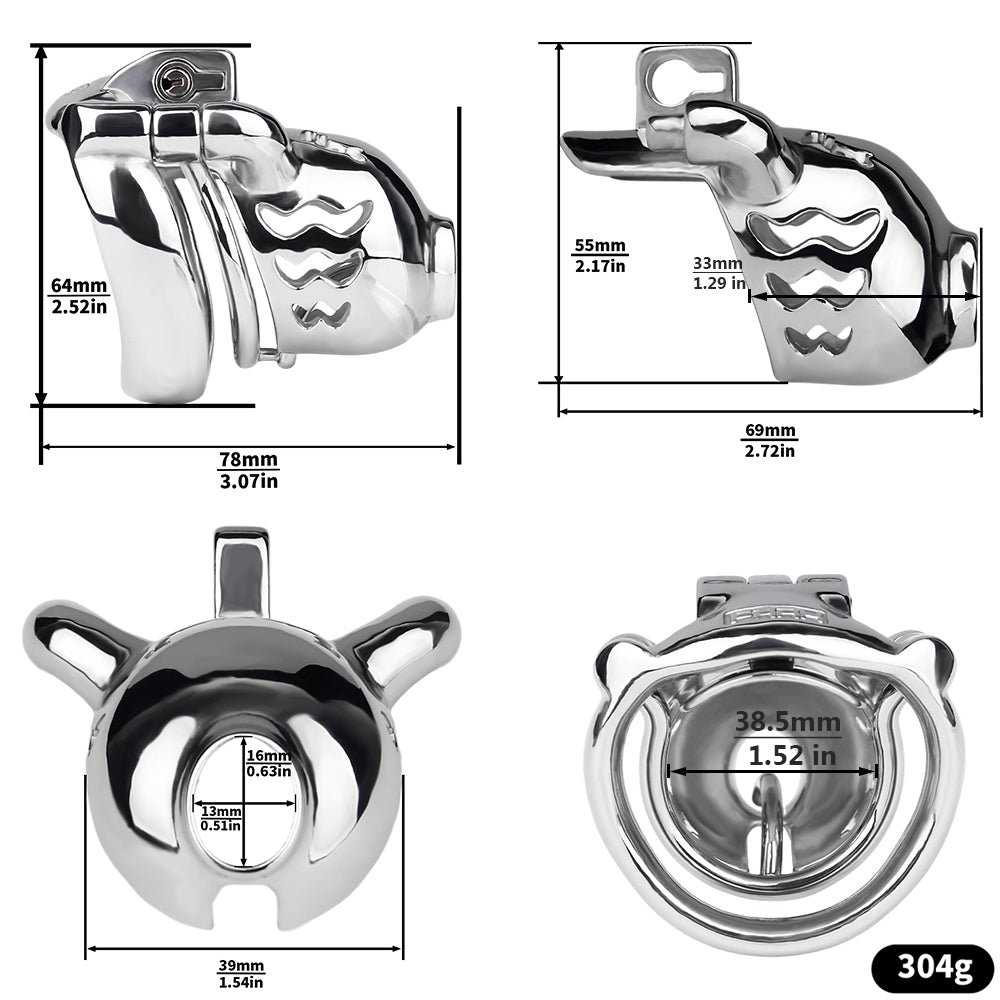 Weighted PA Chastity Cage Training | F262P