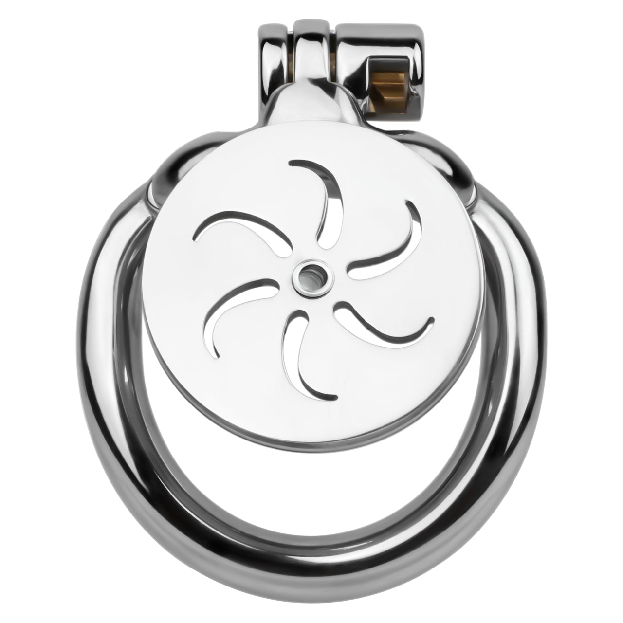Whirlwind Pattern Flat Chastity Cage