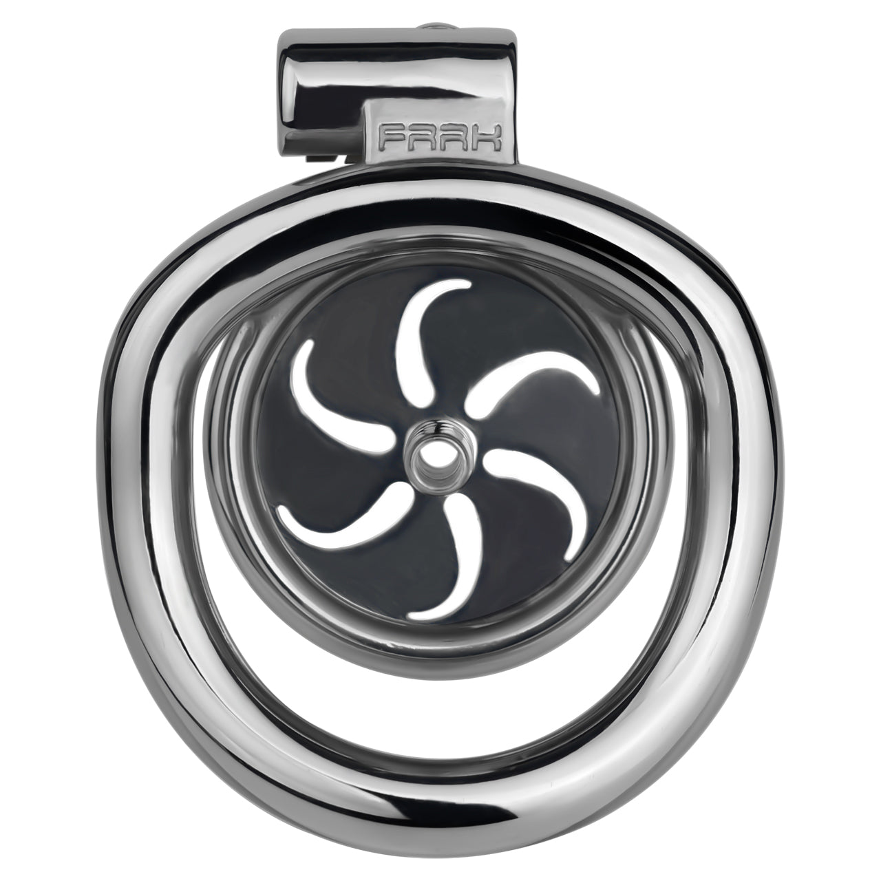 Whirlwind Pattern Flat Chastity Cage