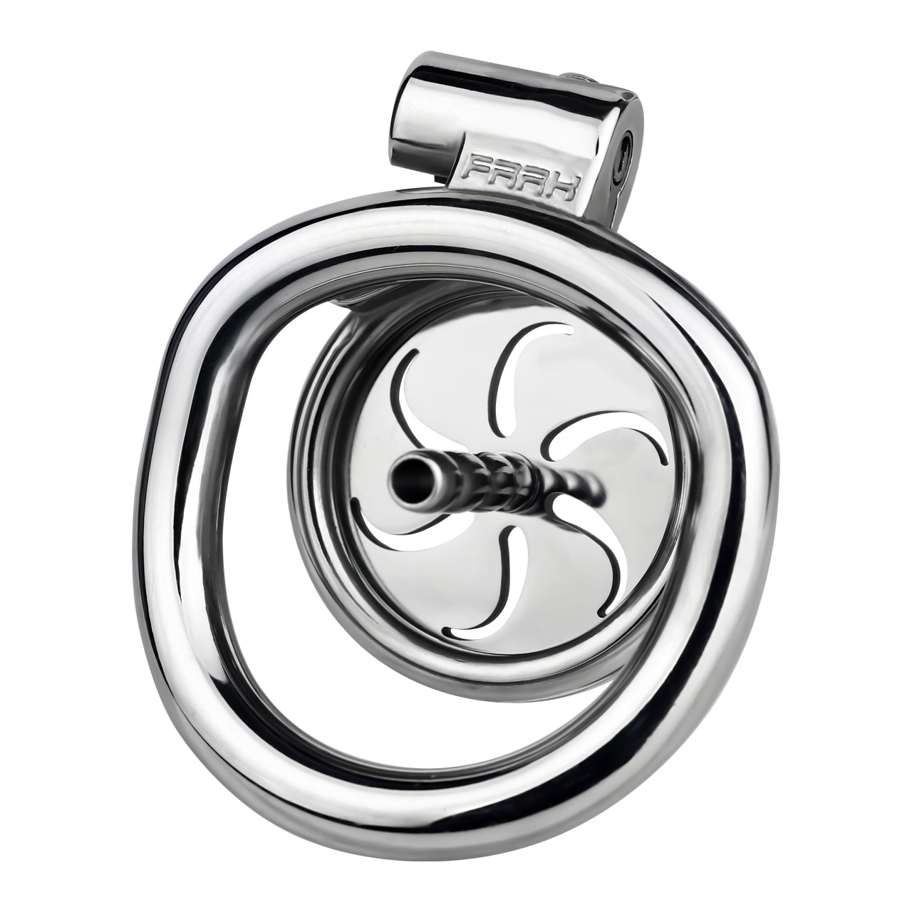 Whirlwind Pattern Flat Chastity Cage