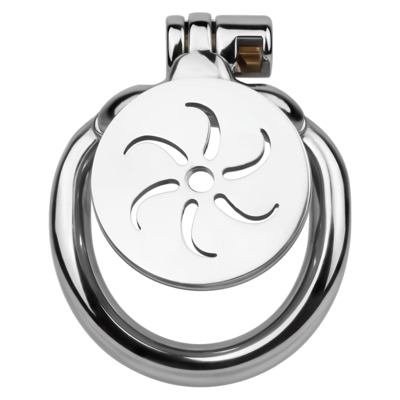 Whirlwind Pattern Flat Chastity Cage