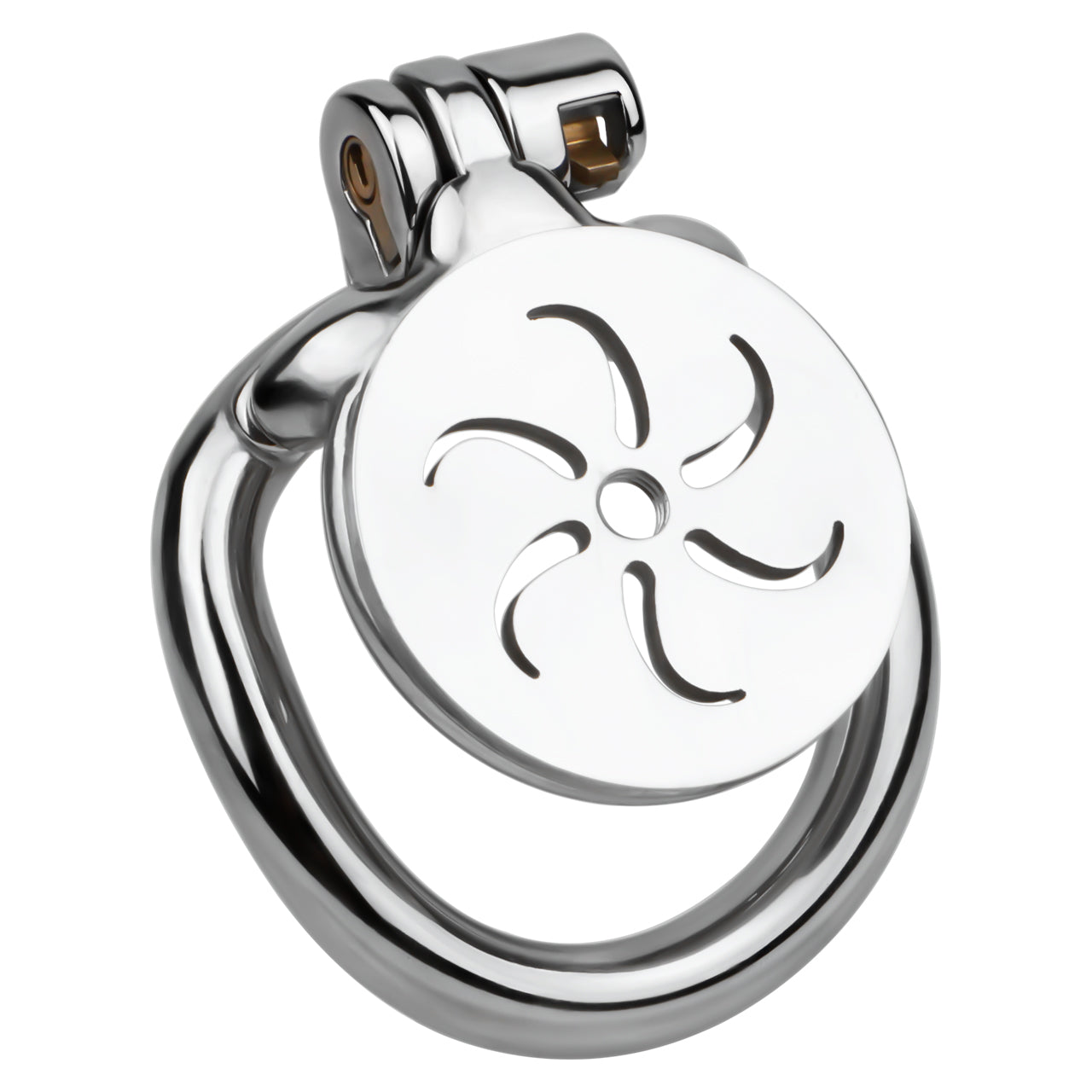 Whirlwind Pattern Flat Chastity Cage