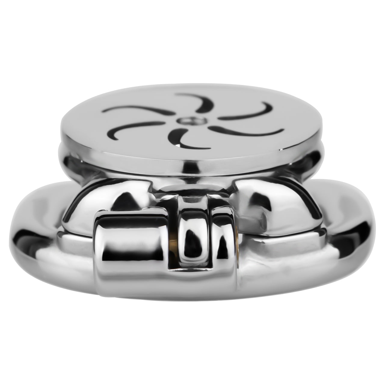 Whirlwind Pattern Flat Chastity Cage