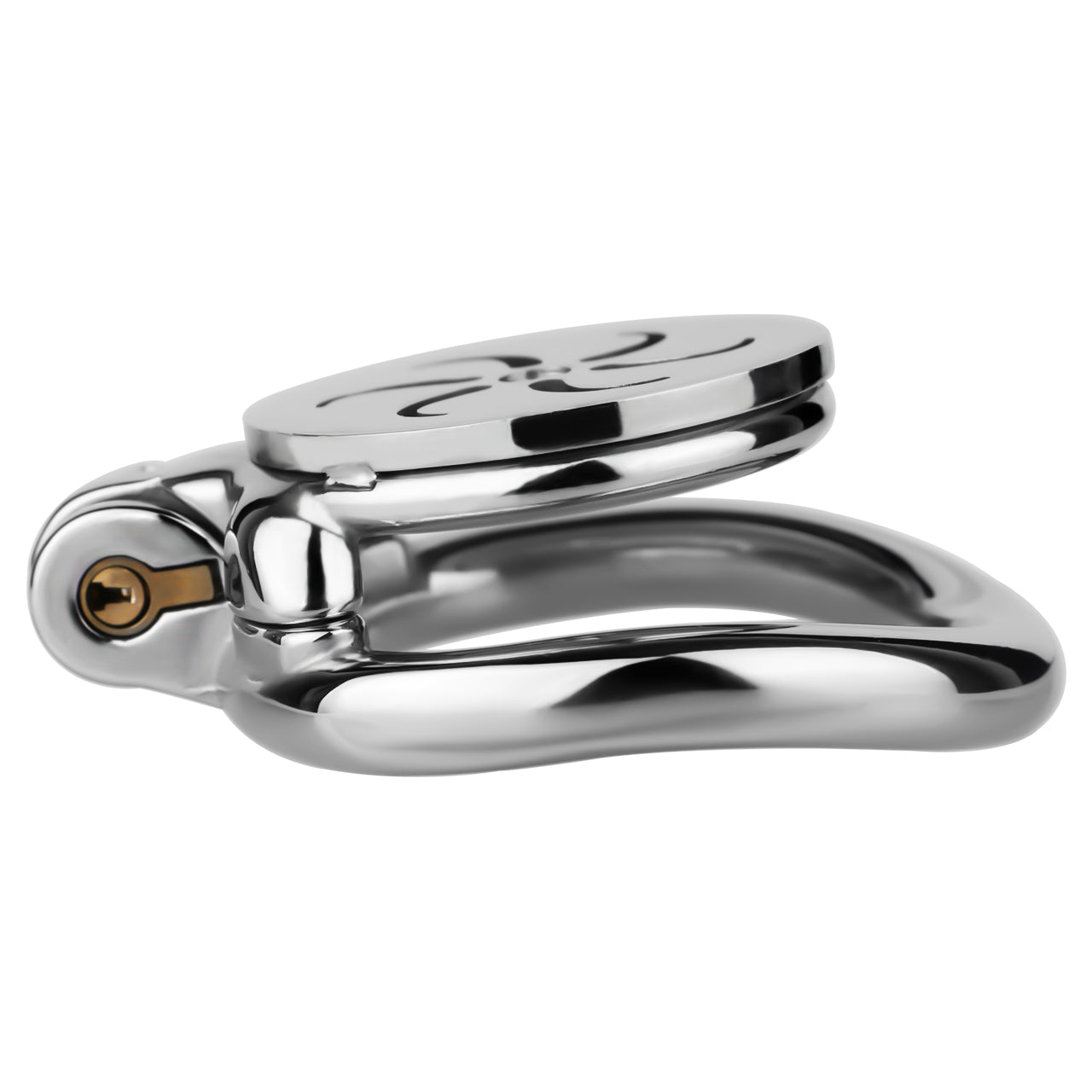 Whirlwind Pattern Flat Chastity Cage