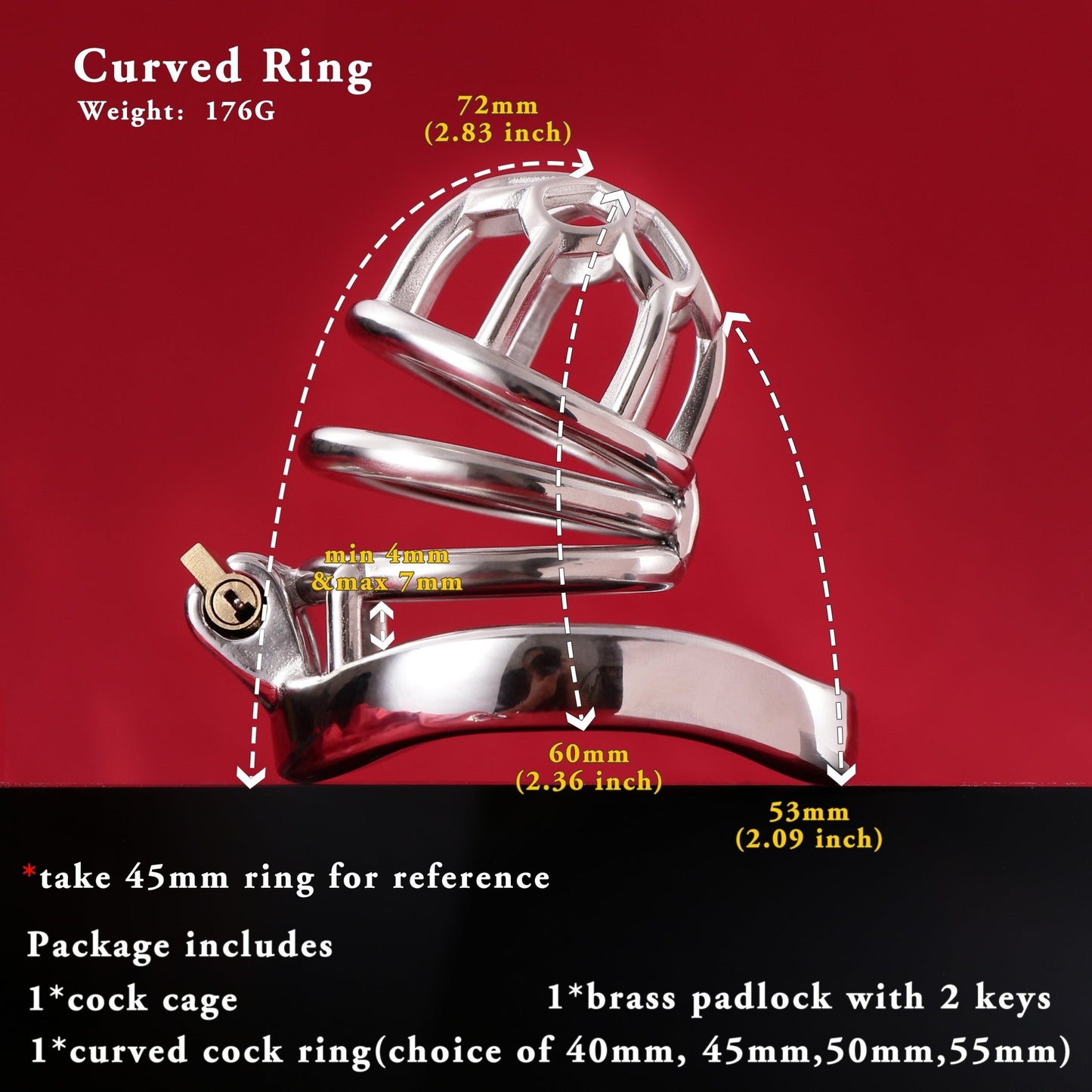 Male Chastity Cage, F3002 - FRRK